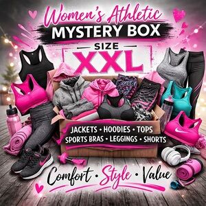 Women's Athletic Mystery Box XXL - Pink & Black Activewear